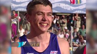 Jonathan Edwards Mens Triple Jump World Record [upl. by Verlie596]