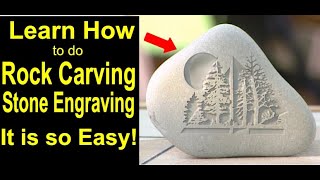 How To Engrave Stones Rocks Boulders Address Stones [upl. by Nylatsirk]