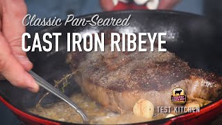 Make a Classic PanSeared Ribeye Steak Recipe [upl. by Azarria161]