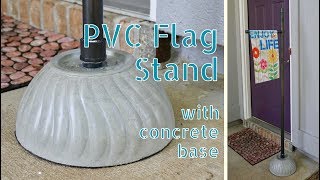 DIY Portable PVC amp Concrete Flag Stand [upl. by Sanson277]