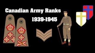 Canadian Army Ranks 19391945 [upl. by Ahsieni]