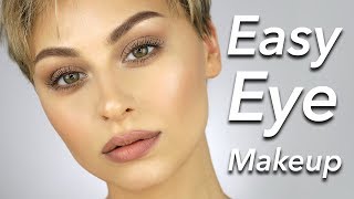 Easy Eye makeup Tutorial for Beginners No Eyeliner  Alexandra Anele [upl. by Atniuqal]