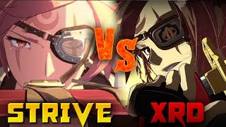 Baiken Strive vs Xrd Moveset Comparison [upl. by Alamap]