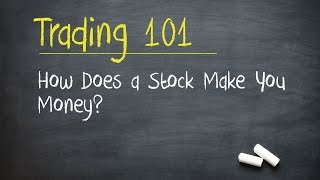 Trading 101 How Does a Stock Make You Money [upl. by Erbas]