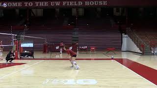 Wisconsin Volleyball Serve Receive Drill and Mechanics [upl. by Mcconnell]