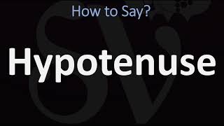 How to Pronounce Hypotenuse CORRECTLY [upl. by Aihsenak]