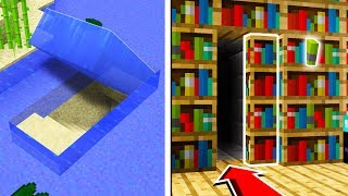 TOP 5 SECRET BASES You Can Make in Minecraft TUTORIAL [upl. by Nylarahs]