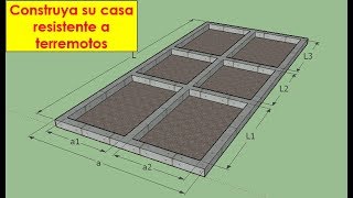 Como construir una casa de uno o dos pisos sismoresistente 1° parte Cimentaciones [upl. by Gredel]