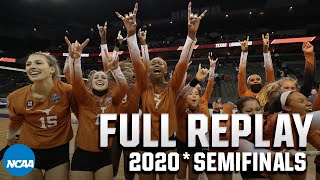 Texas vs Wisconsin 2020 NCAA volleyball semifinals  FULL REPLAY [upl. by Gisele]