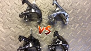 Shimano Dura Ace 9100 Callipers vs Ultegra R8000 [upl. by Nolyak]