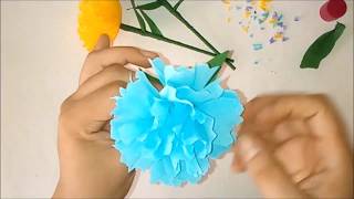 🍂Cómo hacer FLORES con Papel Crepe sin moldes fáciles y rápidas [upl. by Aubry]