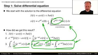 215 How do I convert a continuoustime model to a discretetime model BMS Specialization [upl. by An]