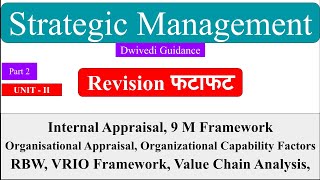 4  Strategic management  Internal Appraisal VRIO RBV Valu chain Analysis 9 M Framework [upl. by Hartmunn216]