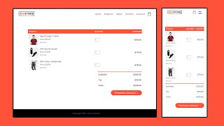 How To Make Shopping Cart Page On eCommerce Website  Ecommerce Web Design Using HTML CSS [upl. by Lustick]