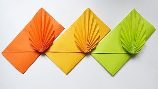 How to make a Colored Paper ENVELOPE  Easy Origami Tutorial DIY [upl. by Ibmab]