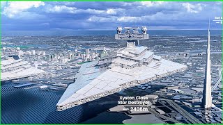 Star Wars Starships Size Comparison 3D [upl. by Tedi]