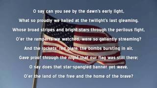 Star Spangled Banner US National Anthem with Lyrics [upl. by Ieso]