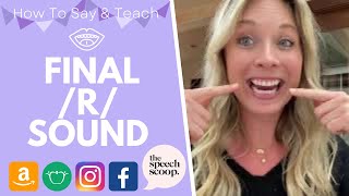 HOW TO SAY THE “ER” SOUND Vocalic R Final R OR AIR OR EAR AR Sounds At Home The Speech Scoop [upl. by Ainniz]