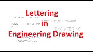 12Lettering in Engineering Drawing English Letters and Numbers [upl. by Intyrb]