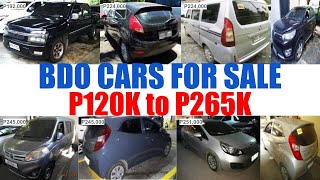 BDO REPOSSESSED CARS for SALE PRICE from P120K to P265K [upl. by Karon255]