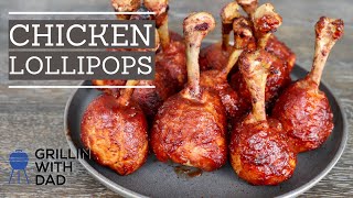 CHICKEN LOLLIPOPS by GRILLIN WITH DAD [upl. by Llerral]