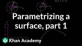 Introduction to parametrizing a surface with two parameters  Multivariable Calculus  Khan Academy [upl. by Rannug]