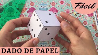 🎲 Cómo hacer un DADO de PAPEL FÁCIL 🎲  Manualidades  Origami [upl. by Thecla]