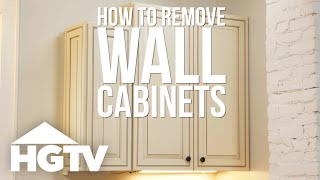 How to Remove Kitchen Cabinets  HGTV [upl. by Gavra396]