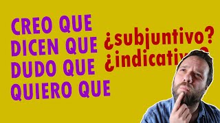 Verbo  que  ¿SUBJUNTIVO ¿INDICATIVO  Spanish grammar intermediate amp advanced [upl. by Amado]