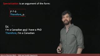 Logical Argument Forms Generalizations Specialization Contradiction [upl. by Aniala459]