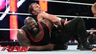 Mark Henry vs Dean Ambrose US Title Match Raw Feb 10 2014 [upl. by Sheaff614]