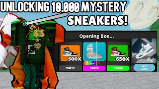 I Opened 10000 Mystery Boxes in Roblox Sneaker Resell Simulator [upl. by Ecitnirp632]