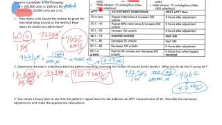 Heparin Dosage Calculations Using a Protocol [upl. by Glenn]