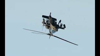 AH64A Apache maneuverability demonstration loop barrel roll [upl. by Hgielhsa]