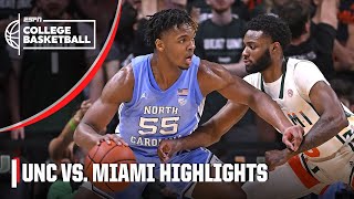 North Carolina Tar Heels vs Miami Hurricanes  Full Game Highlights  ESPN College Basketball [upl. by Aeynod]