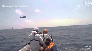 Mediterranean migrant crisis search amp rescue boat plucks migrants from sea [upl. by Seaddon]