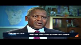 Dangote speaks on Nigerias economic recession [upl. by Munniks494]