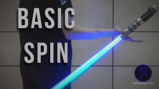 BasicSpin  Single Lightsaber Trick [upl. by Ahsekar119]