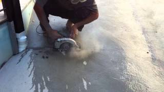 Easy Way To Cut concrete pavement [upl. by Cirdahc]