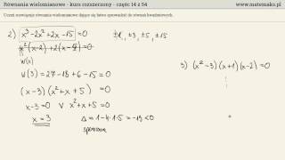 Równania wielomianowe  kurs rozszerzony [upl. by Suoivatram]