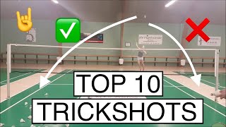 TOP 10 BADMINTON TRICK SHOTS  bulutangkis 🏸 [upl. by Reteid]