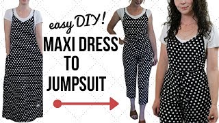 Easy Dress to Jumpsuit Refashion  Episode 14 [upl. by Ahseram385]