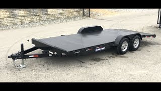 Sure Trac 7x20 Steel Deck Car Hauler Trailer 9900 GVW ST8220CHSB100 [upl. by Afrikah]