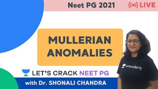 Mullerian Anomalies  NEET PG 2021  Dr Shonali Chandra [upl. by Elodea]