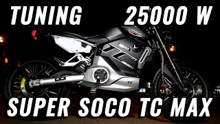 Электромотоцикл ⚡ SUPER SOCO TC MAX 25000W ⚡  MAXIMUM TUNING [upl. by Dorette]