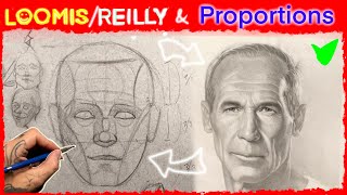 Dessiner les PROPORTIONS dun visage Méthode LOOMIS amp REILLY [upl. by Namrehs]