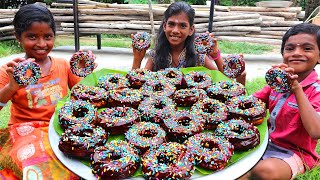 DONUT RECIPE  Village Style Donut Recipe  Homemade Doughnuts Recipe  Village Fun Cooking [upl. by Laundes]