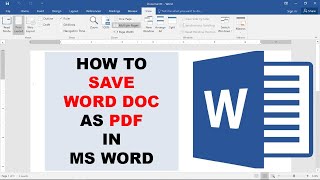 How To Convert Word Doc as PDF [upl. by Euphemia744]