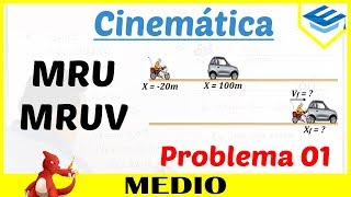 Cinemática  Ej1 MRU y MRUV  Nivel Universitario [upl. by Nolek]