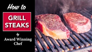 🔥 HOW to GRILL a STEAK 🥩 by MASTER CHEF [upl. by Tally]